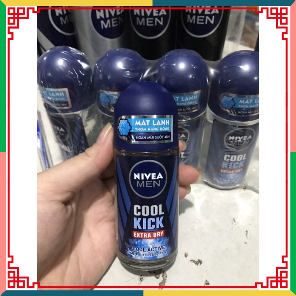 Lăn ngăn mùi nivea men cool kick thong thả mát lạnh 50ml 82886