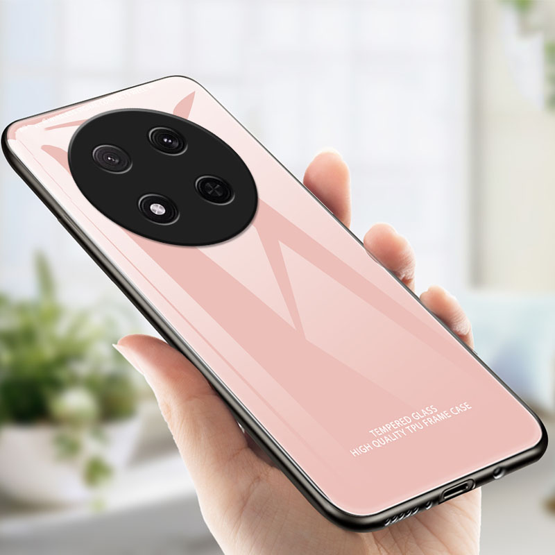 Biruiqu%20For%20Honor%20X9C%20Shockproof%20Tempered%20Glass%20Back%20Soft%20Silicone%20Edge%20Black%20Case%20Cover%20Casing%20-%20Image%209