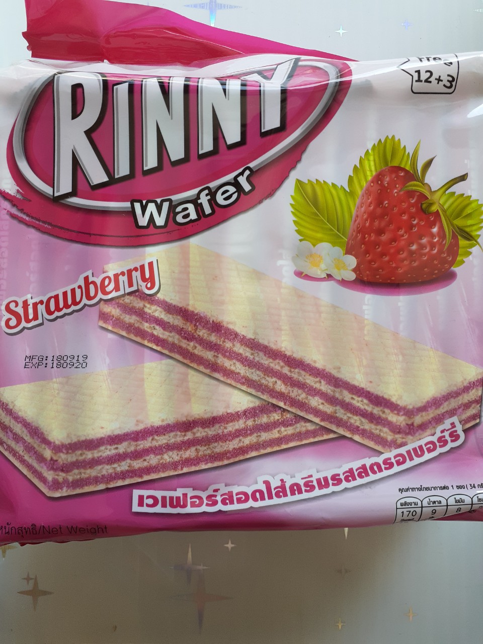 Bánh xốp Rinny Thái Lan vị Dâu