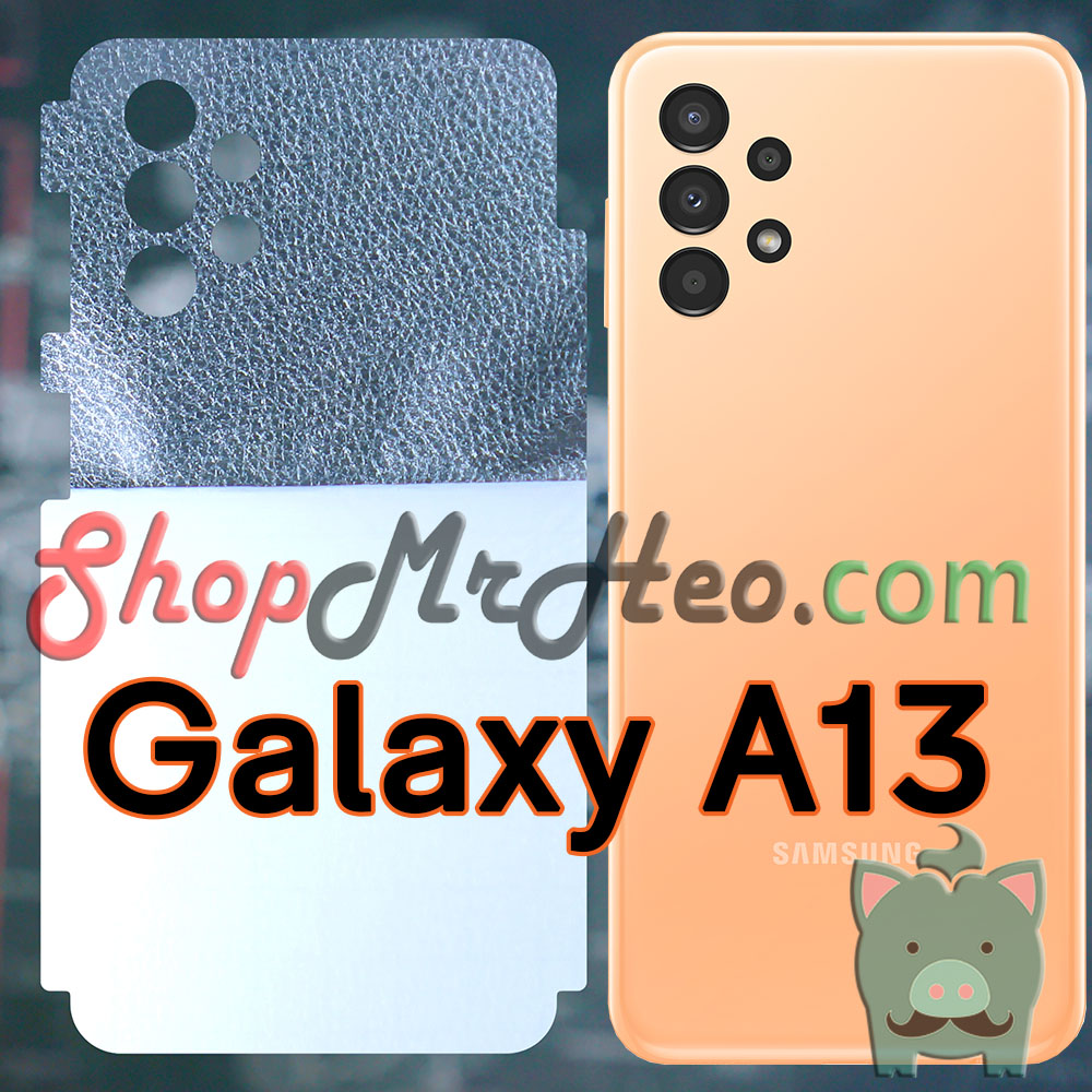 Skin Dán Mặt Sau Lưng Vân 3D Samsung Galaxy A13 (Carbon, Hình Hộp, Nhám, Vân Da)