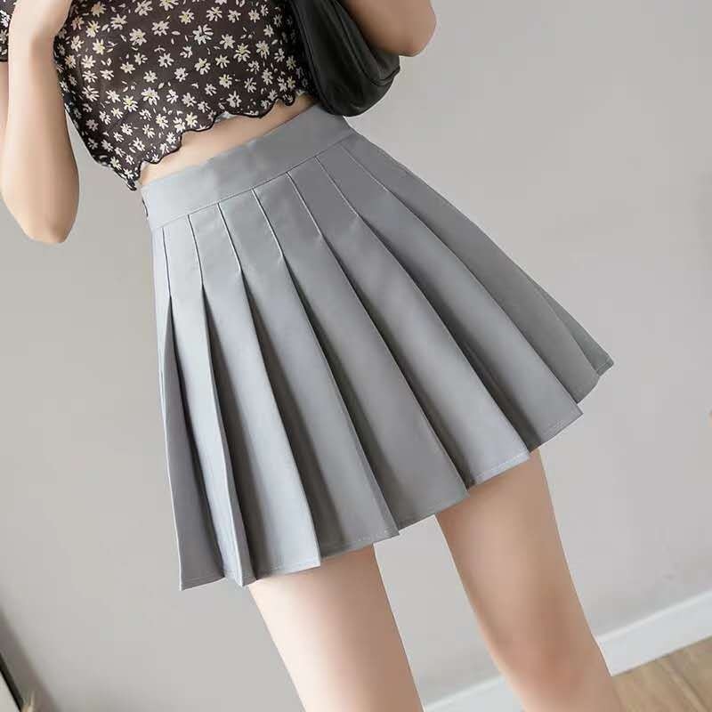 Yihua Korean Style High Waist White Short Skirt Fashionable Sexy Pleated Skirt Mini Skirt Short 1098