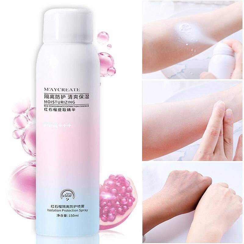 [Hcm]Maycreate Skin Brightening Sunscreen Spray 150ml Spf35