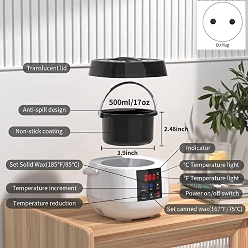 Wax Melter Candle Making LED Temperature Display for Adults Beginner, Soy Wax EU Plug