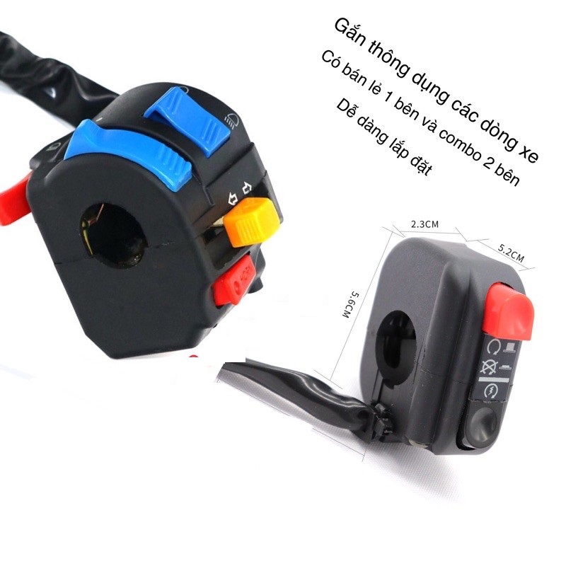 Combo cùm tăng tốc DOMINO và cùm công tắc FZ gắn thông dụng các dòng xe khác nhau, hàng chuẩn dễ lắp đặt