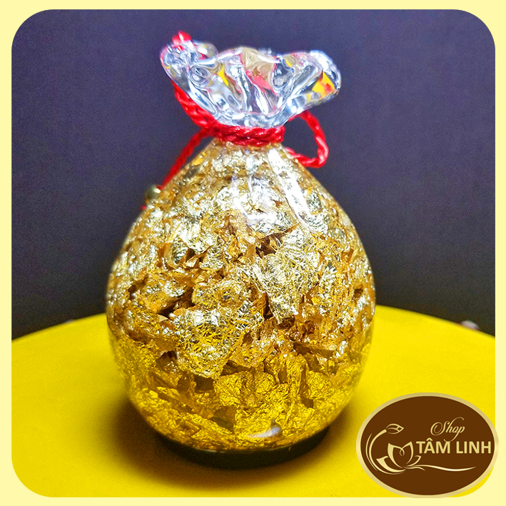 TÚI TIỀN VÀNG PHONG THỦY CAO 10CM