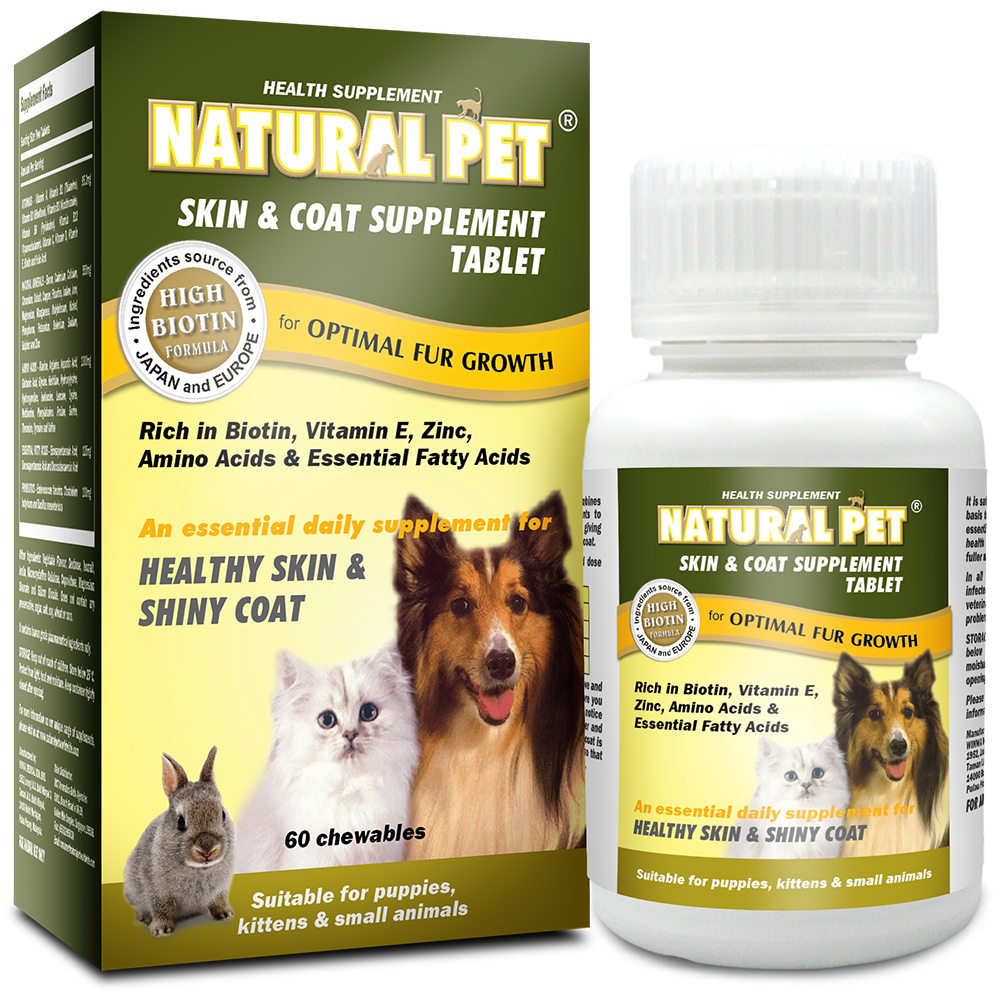 Natural Pet Skin & Coat Supplement Tablet 60 chewables Lazada