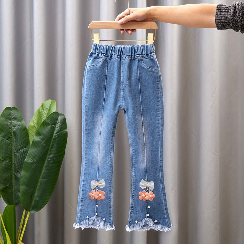 Aweisuan%20Baby%20Girls%20Jeans%20Casual%20Trousers%20Kids%20Flower%20Bow%20Bell-bottoms%20Cowboy%20Pants%20Autumn%20Spring%20Flared%20Jeans%20Children's%20Pants%204-10%20Yrs%20-%20Image%206