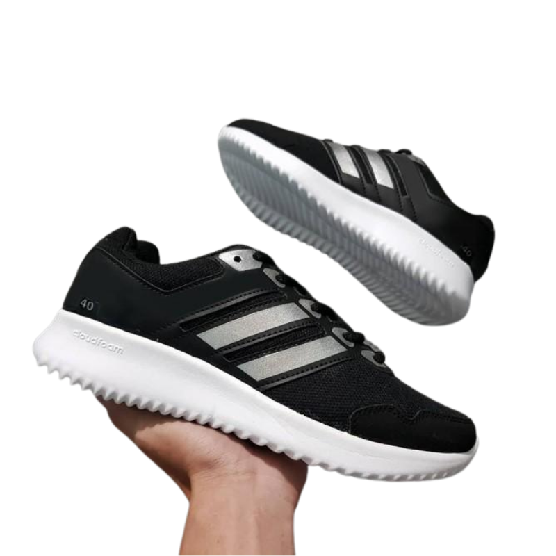 Giày nam - giày sneaker nam nữ size 35 đến 44 (đen sọc trắng 01)