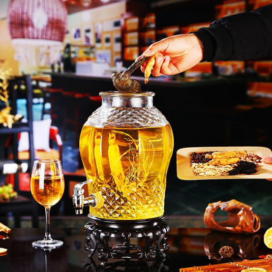 Bình Ngâm Rượu Sâm Thuỷ Tinh 8833 15Lít Có Van ( bình kim cương 15 lít)