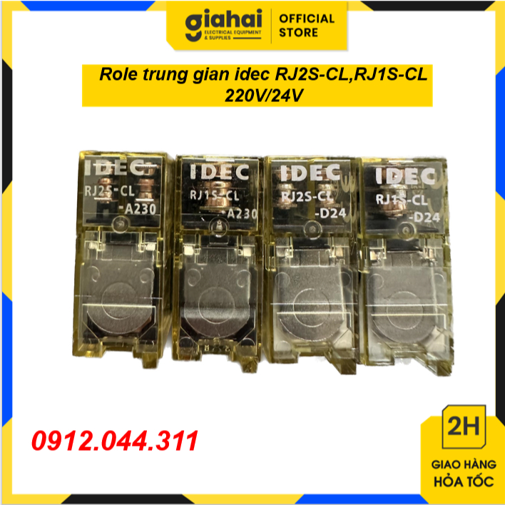 Role trung gian idec rj2s-cl,rj1s-cl 220v/24v tbd245
