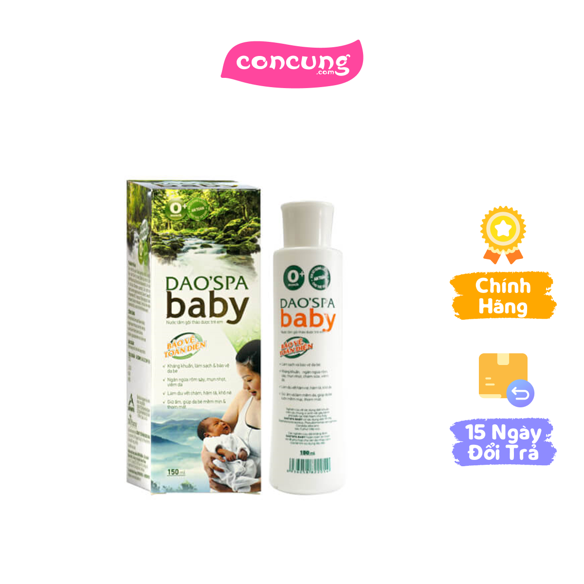 Qt - nước tắm gội thảo dược trẻ em dao'spa baby