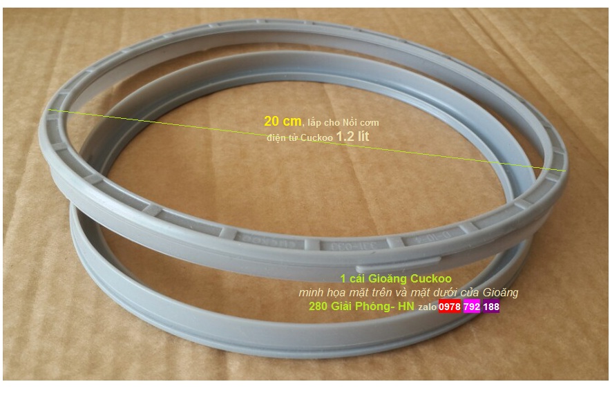 Gioăng nồi cơm điện Cuckoo Hàn Quốc cho nồi 1.08 lít mã 331 046A