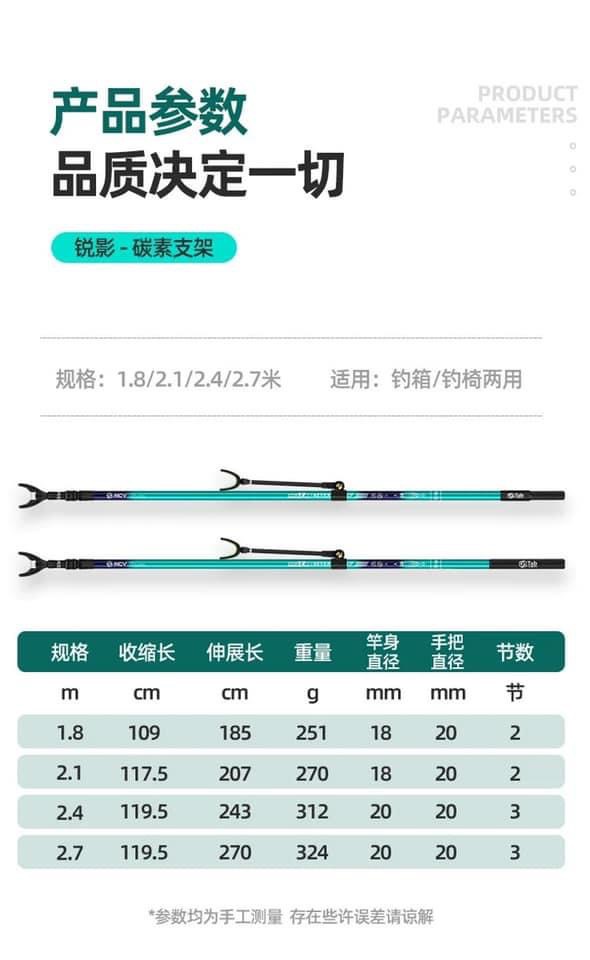 Chống cần carbon tad dai từ 2m1 2m4