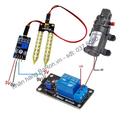 Cảm biến độ ẩm đất ứng dụng tưới cây tự động