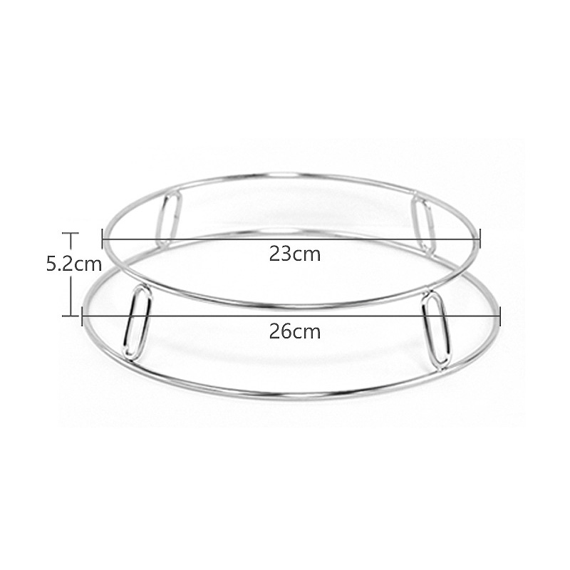 Anti-iron rack Stainless steel kitchen pot rack Kitchen steamer rack Thick double wok rack heat pad