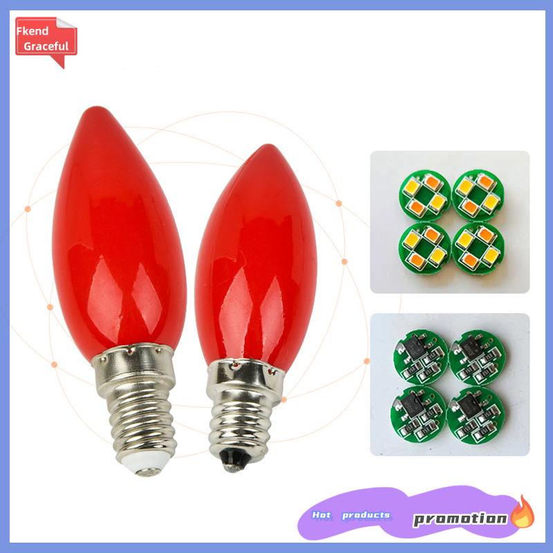 Fkend 1PC led altar bulb E12/E14 Red candle Buddha lamp Temple decorative lamp