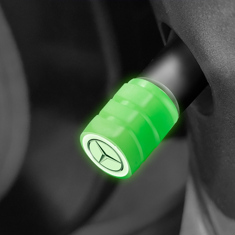 4pcs/set Luminous Car Tire Air Cap Double Layer Auto Leak Proof Tire