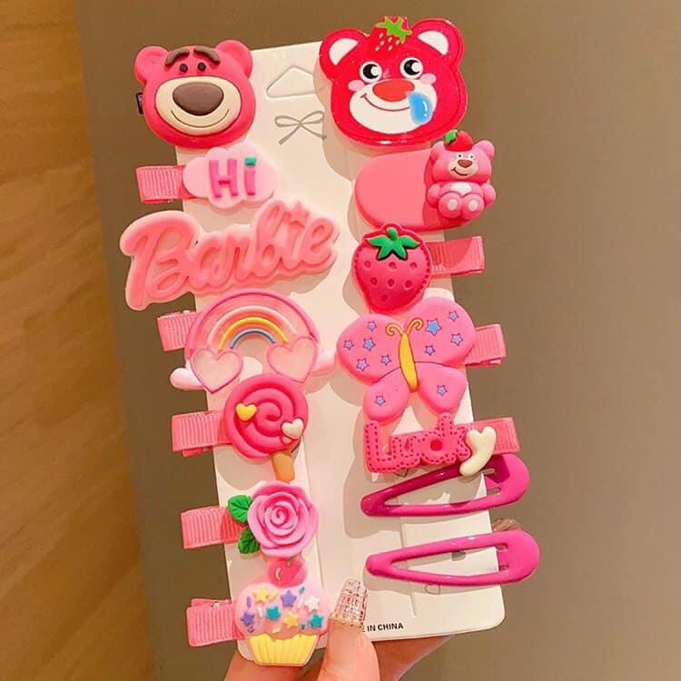 Kẹp Tóc Mái Gấu Dâu Dễ Thương Siêu Cute