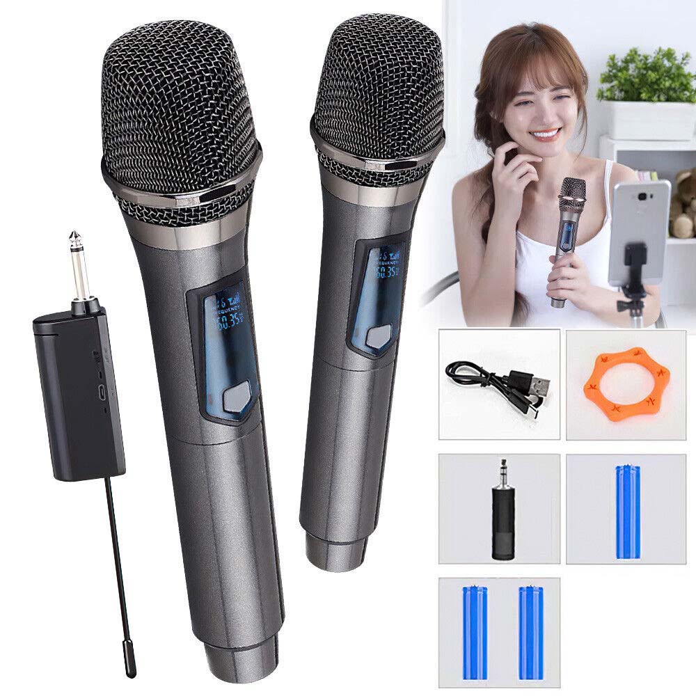 [On Sale] Wireless Microphone UHF Professional Handheld Mic System Receiver for Karaoke