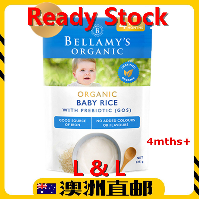 Certified Organic Bellamy's Organic Rice Cereal Local Stock