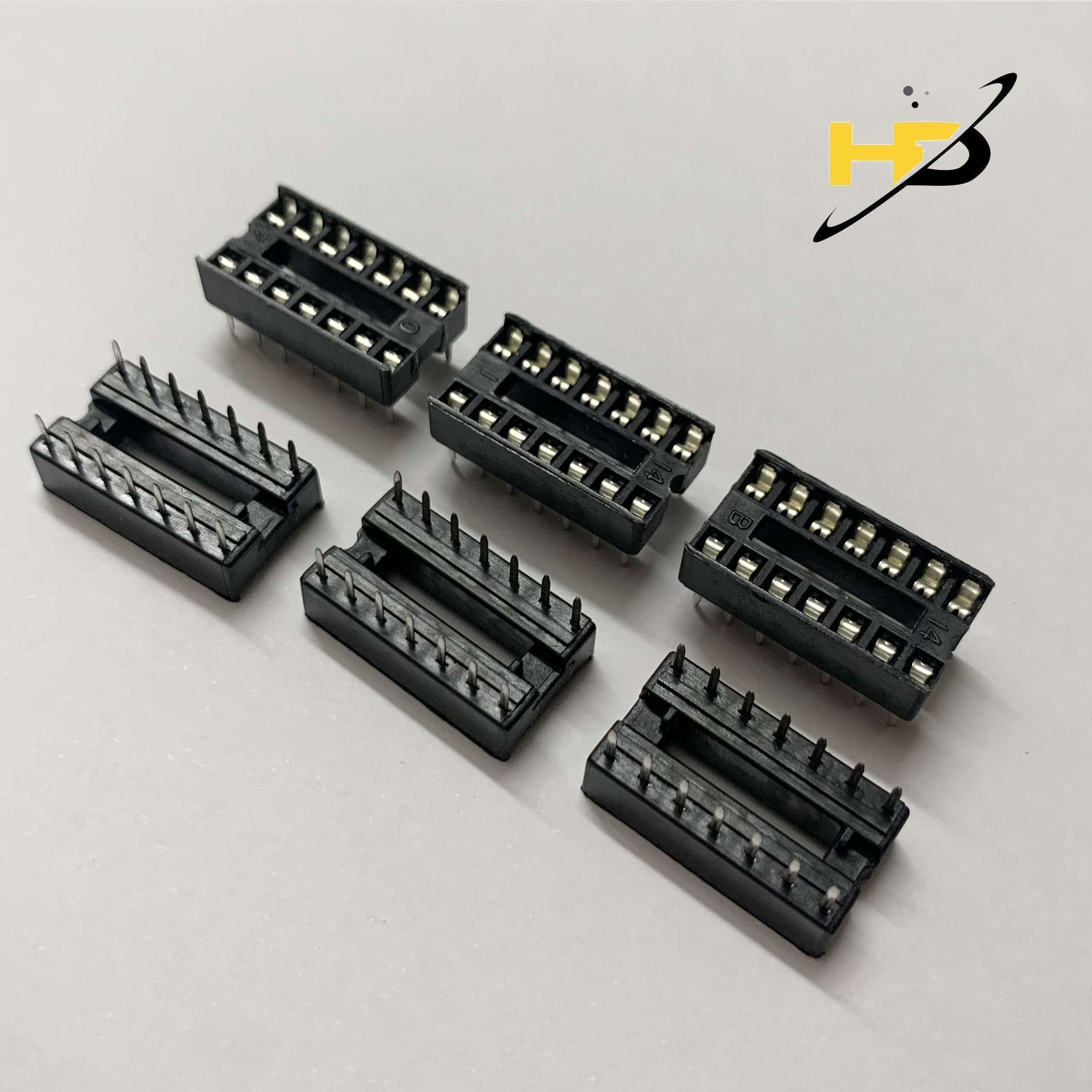 Bộ 20 chiếc đế ic 14 chân - ic socket 14 pin dip-14 bản dẹt
