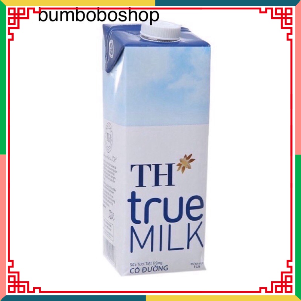 Hộp sữa tươi TH true milk có đường/ít đường/không đường 1 lít