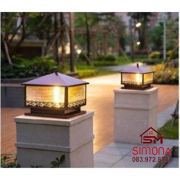 Đèn Trụ Cổng Cây Dừa Đèn Sân Vườn Cỡ 400mm DTC 7005