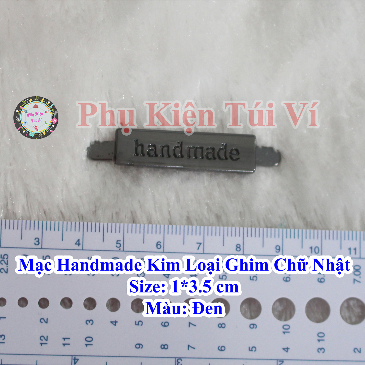Mạc handmade kim loại ghim chữ nhật (20k/1cái)