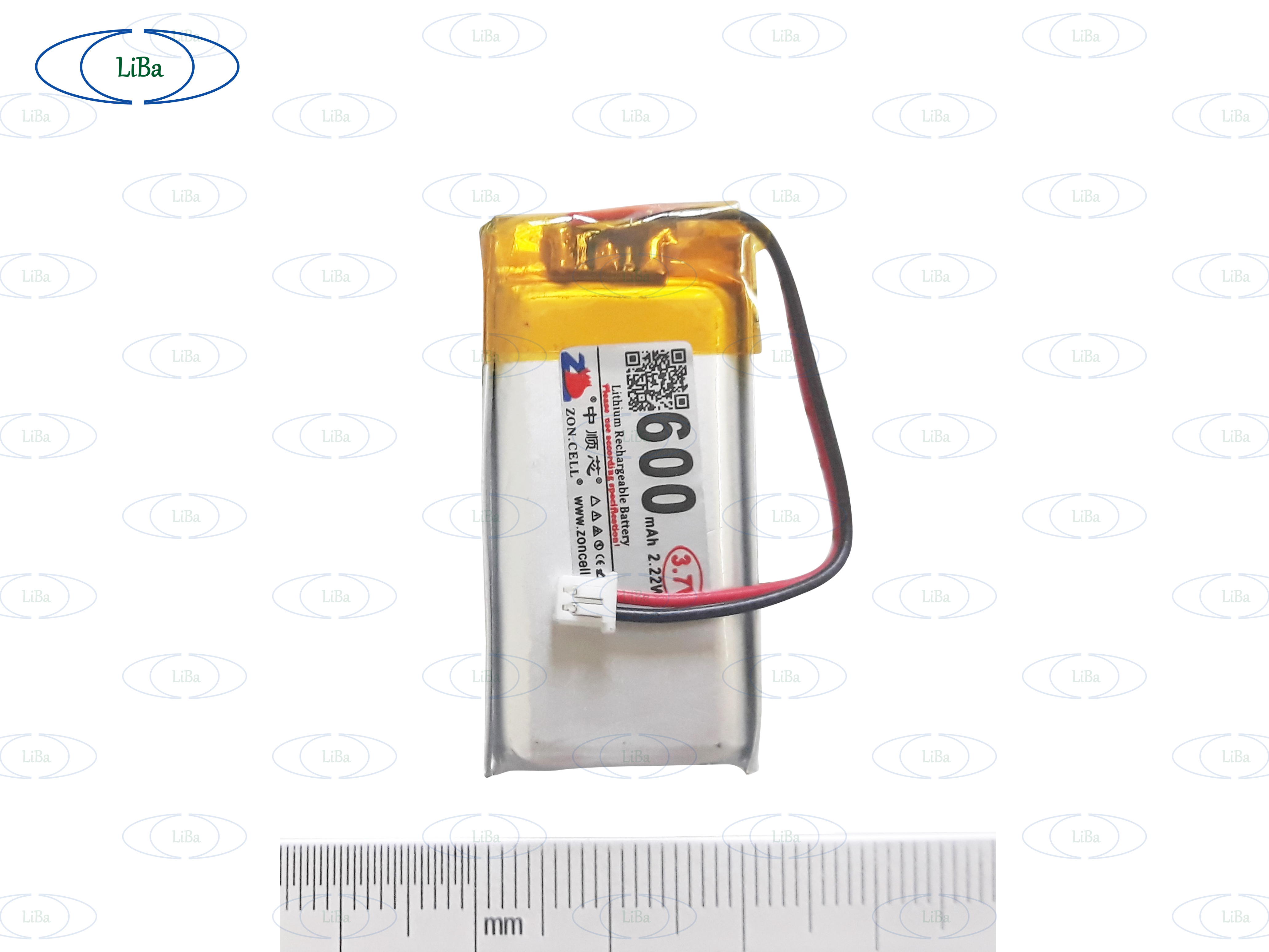 [HCM]Pin Lithium Polyme 3.7V 600mAh 5 x 20 x 40 mm _ LiBa