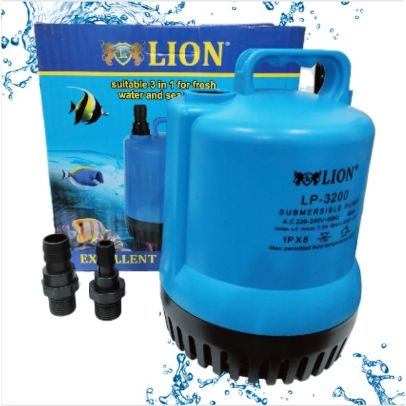 LION P 3200 Pompa Kolam Air Mancur Hidroponik