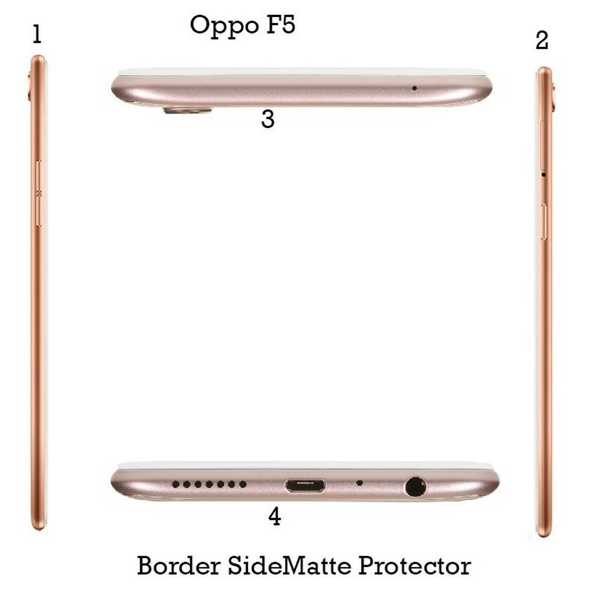 Oppo F5 Complete all Sides Border Matte Protector For Oppo F5