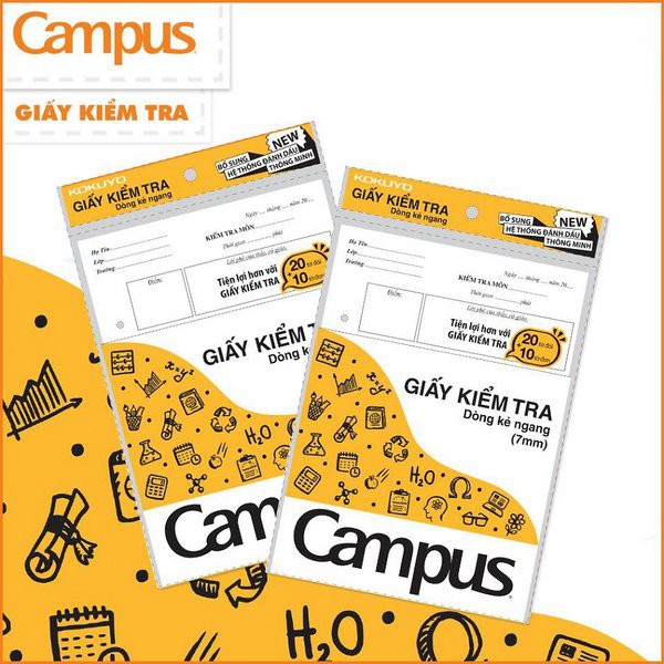 Giấy kiểm tra Campus có chấm TP-BS70G-25 xanh lá