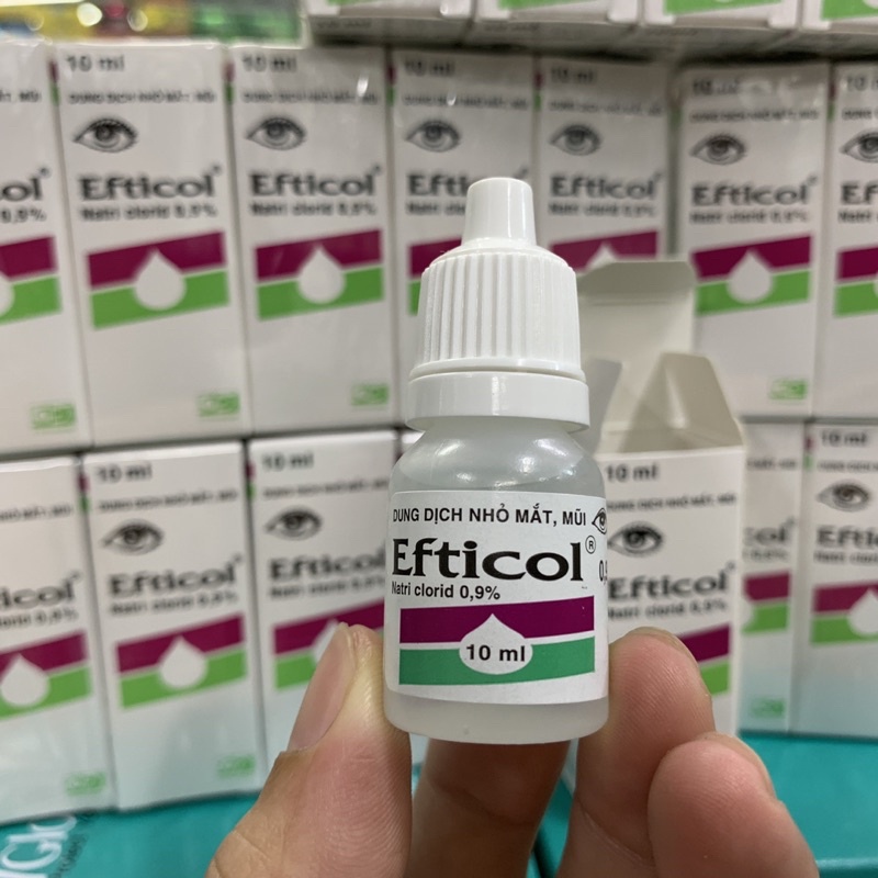 Combo 10 chai dung dịch nước muối nhỏ mắt, mũi Efticol 10ml