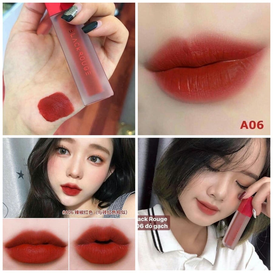 SON BLACK ROUGE MÀU 06 ĐỎ NÂU GẠCH