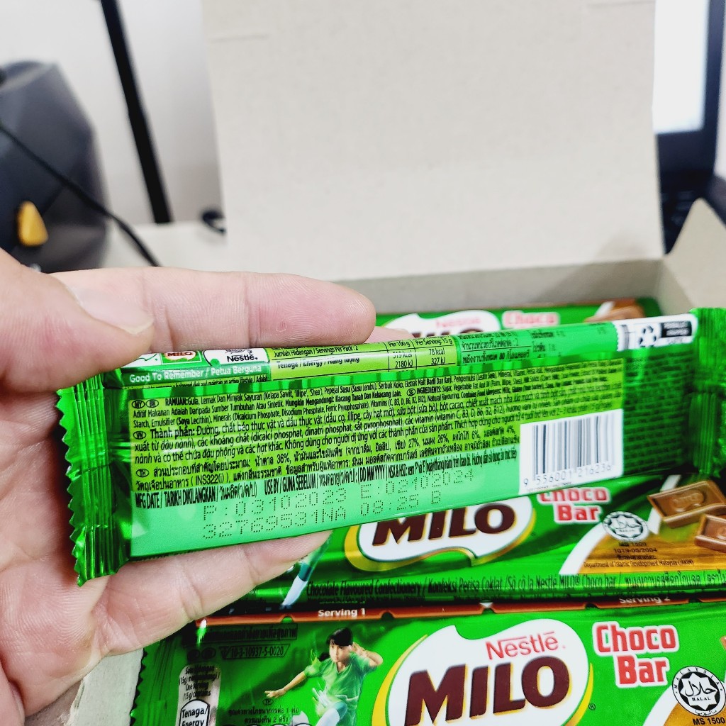 Hộp 24 thanh Milo Socola Choco Bar thanh 30g