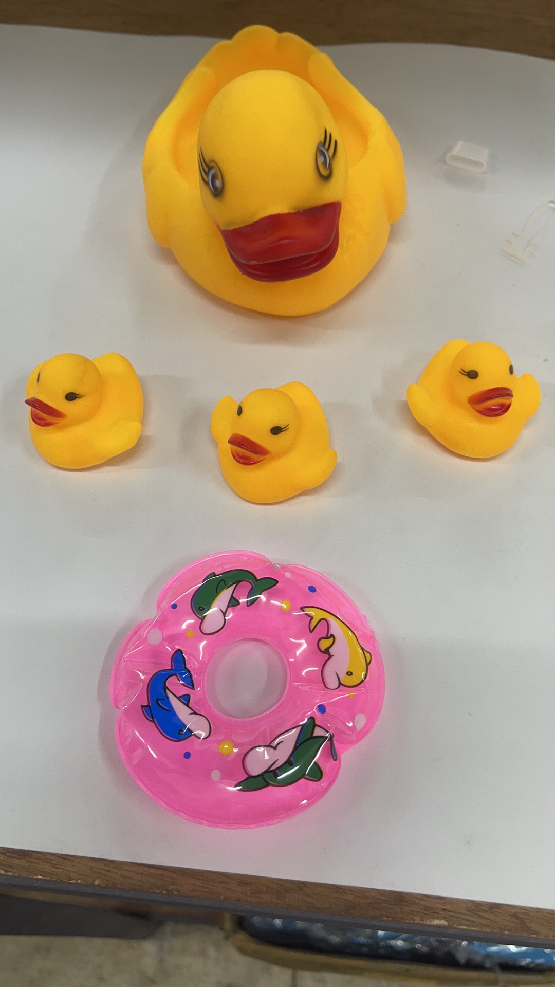 Big, Small with Small Toy Floating Ring Bathing Yellow Duck