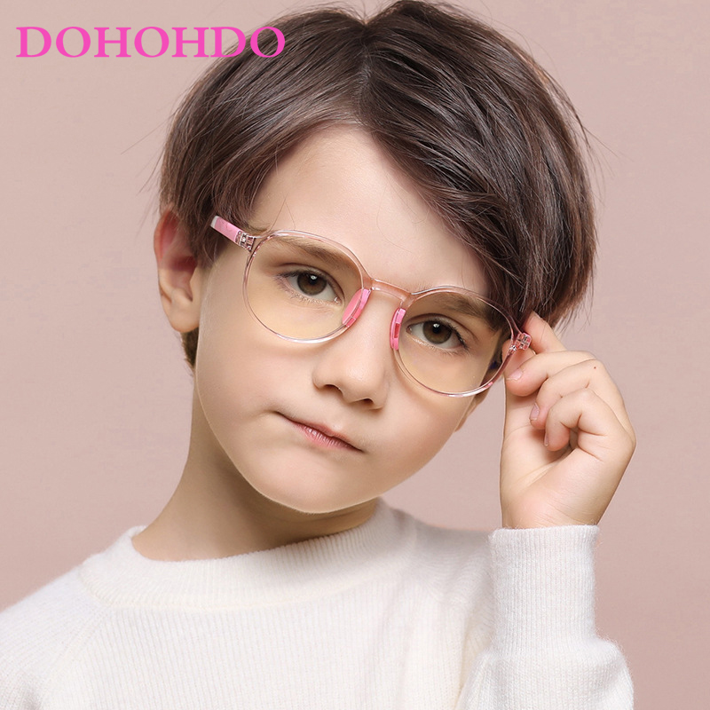Anti Blue Light Glasses For Kids TR90 Round Optical Medical Glasses ...