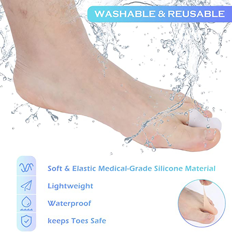 Aweisuan Hot Sale 10pcs/5Pairs Silicone Toe Cap Protector Cover Thumb Sleeve Corn Blisters Pain Relief Gel Toe Tube Bunion Correction Foot Care. 