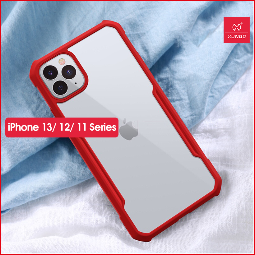 [Giao Hỏa Tốc] Ốp lưng XUNDD iPhone 13/ 13 Pro/ Max/ 12/ 12 Pro/ Max/ 11/ 11 Pro/ Max (BEETLE SERIES) - Đỏ