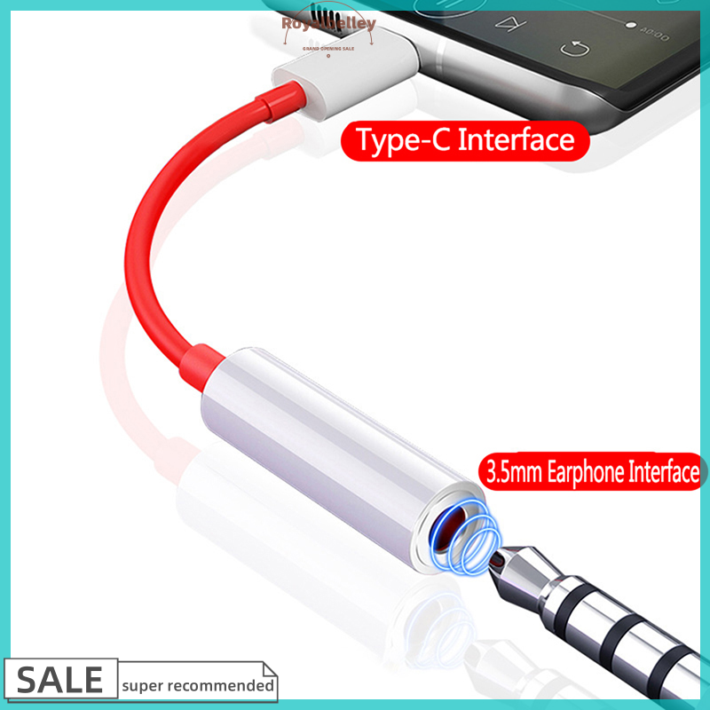 【ROYALBELLEY】 Type C To 3.5mm Headphone Jack Adapter Audio Aux Cable Phone Accessories
