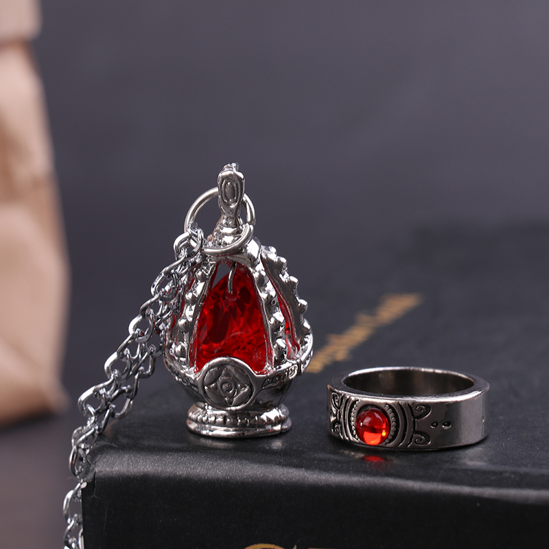 2Pcs/set Anime Puella Magi Madoka Magica Cosplay Gem Necklace