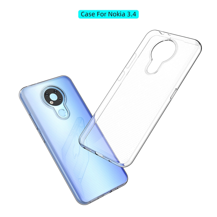 Ốp dẻo trong suốt cho Nokia 3.4 (Hàng loại A)