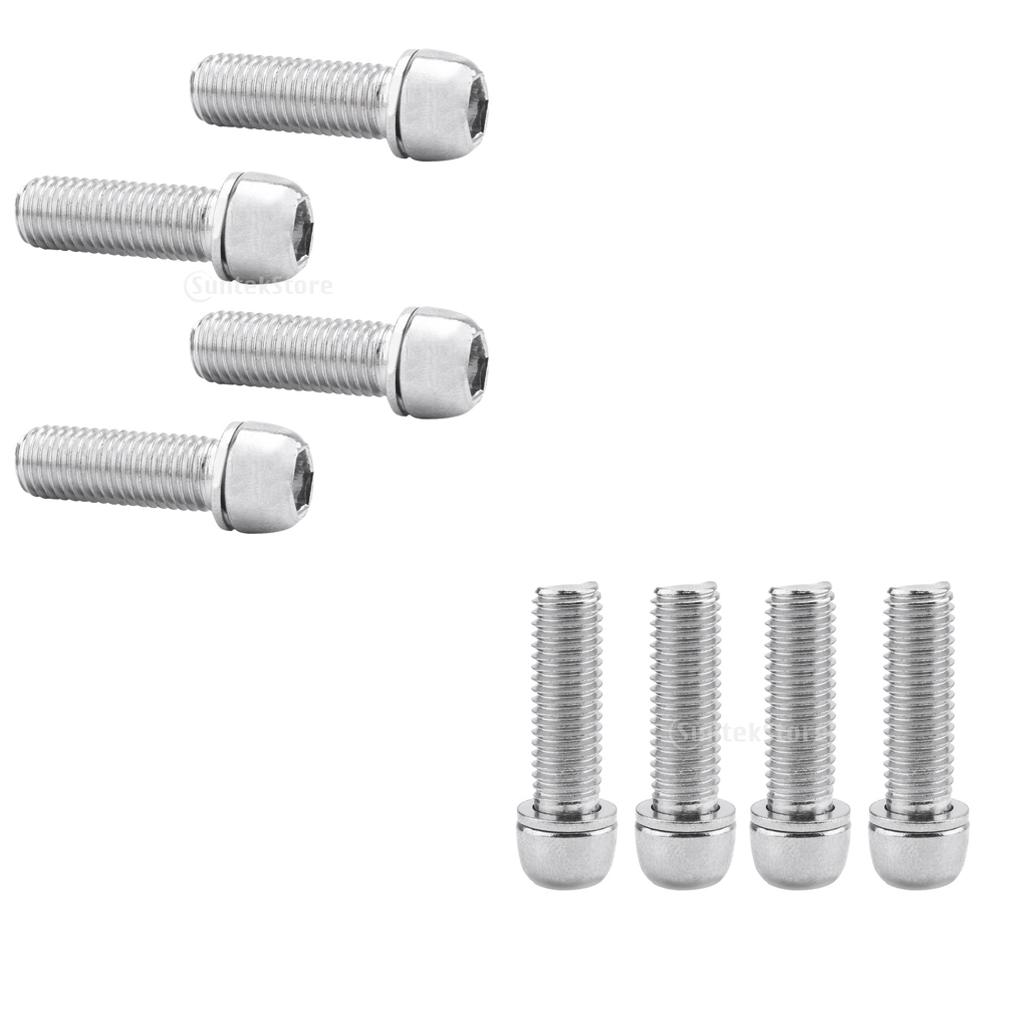 BNSTAR 8Pcs Bicycle Stem Screws Water Bottle Cage Bolts Socket Screws Silver M7