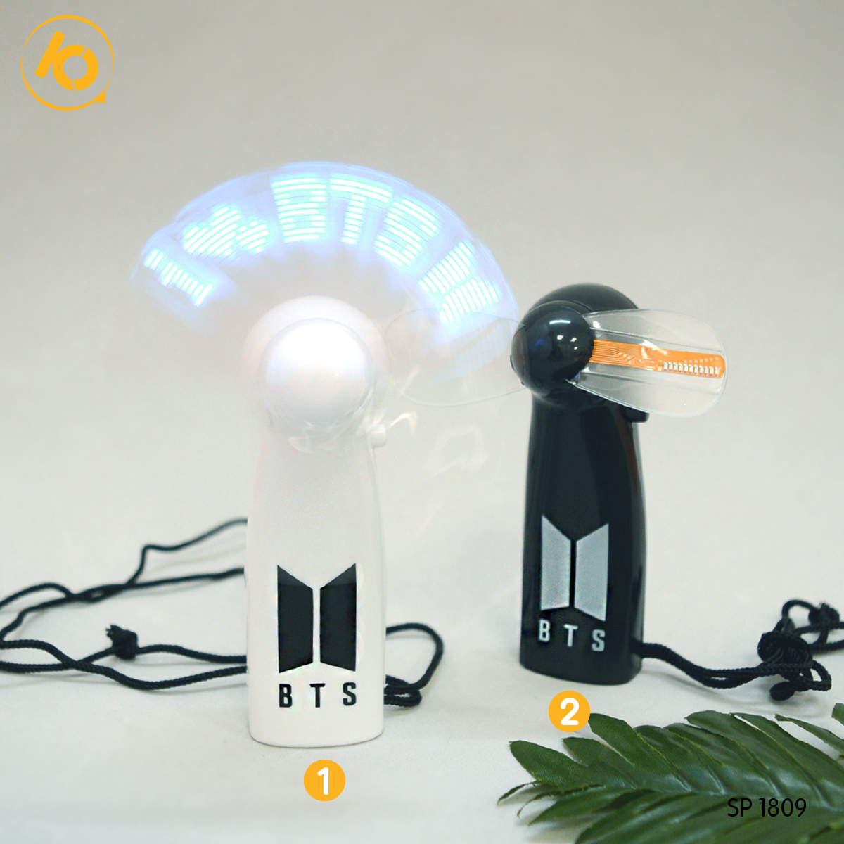 Quạt BTS , Blackpink led chạy chữ cầm tay (tặng kèm quà)