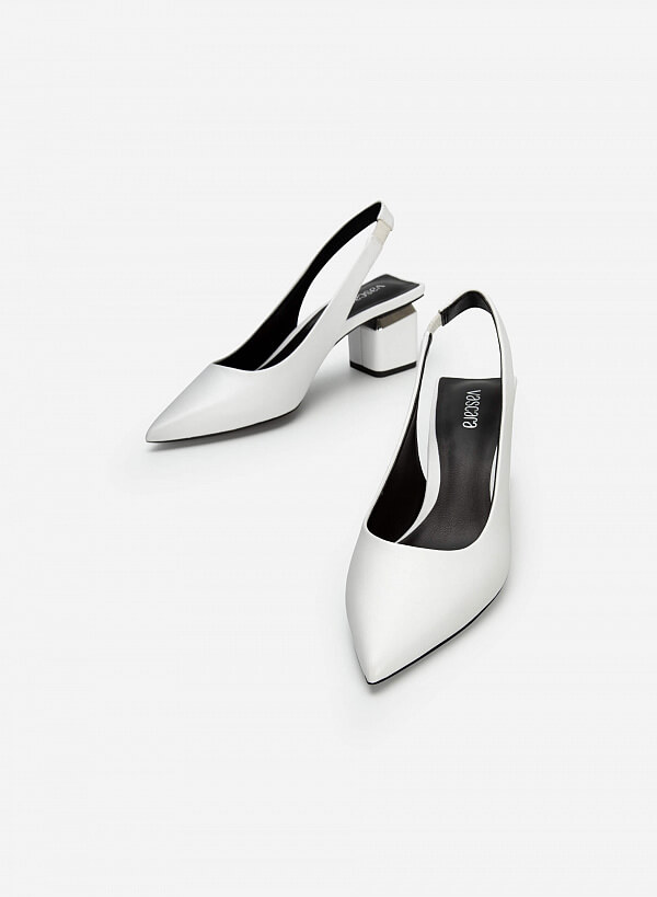 Vascara GIÀY SLINGBACK BÍT MŨI NHỌN GÓT TRỤ CUT-OUT - BMN 0531