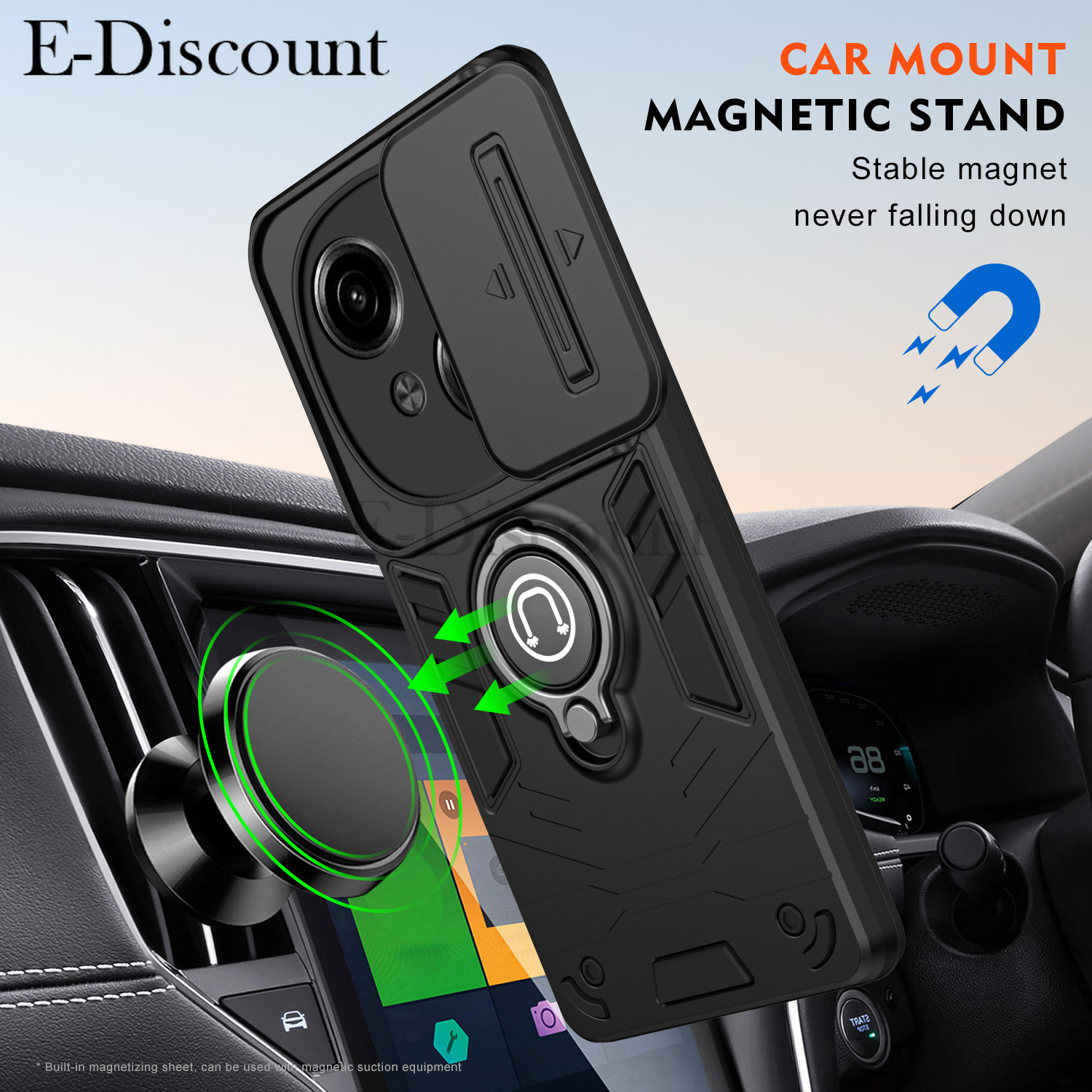 New Phone case Tecno Spark Go 2025 Spark Go 1S 1 POP 9 Back cover Car Foldable Metal Bracket Sliding Camera Protection Hard Shockproof For Tecno Spark Go 1 1S 2025 Tecno POP 9 Back Cover.