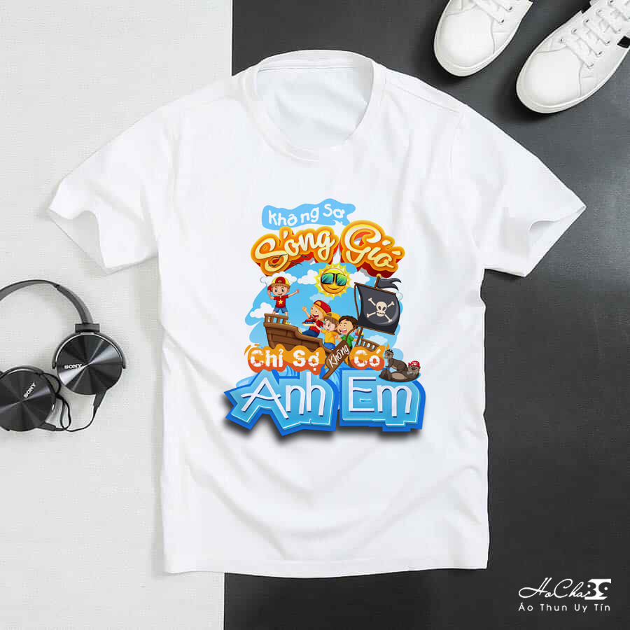 Áo thun không sợ sóng gió chỉ sợ không có anh em - áo du lịch - team - nhóm - vải dày mịn co giản 4c - hc006