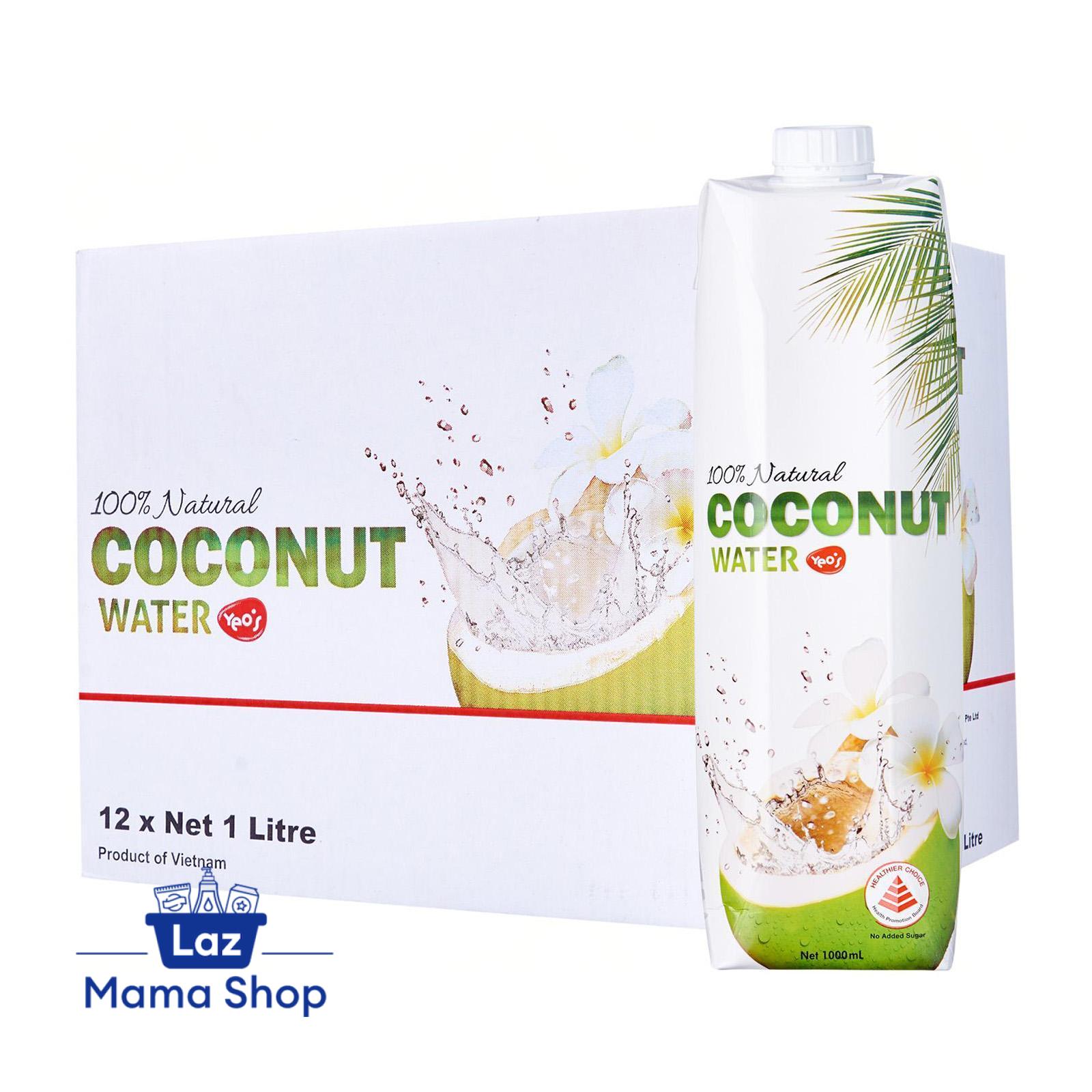 Yeo's 100 Coconut Water 1L (Case of 12) Case Case (Laz Mama Shop) Lazada Singapore
