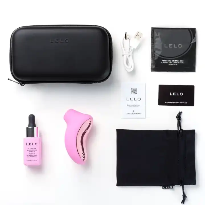 LELO - Pleasure On The Go Kit B Sona 2 Sonic Clitoral Massager with Pleasure Enhancing Serum Pink