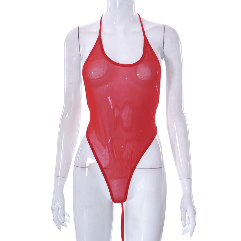 Cutenova của phụ nữ cao eo bodysuit chặt chẽ phù hợp và quan điểm lưới một mảnh tập thể dục thể thao bodysuit